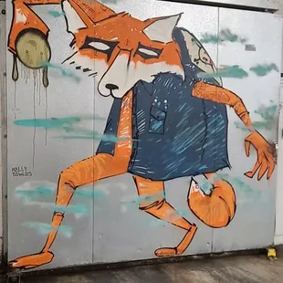 a cartoon character on a refrigerator