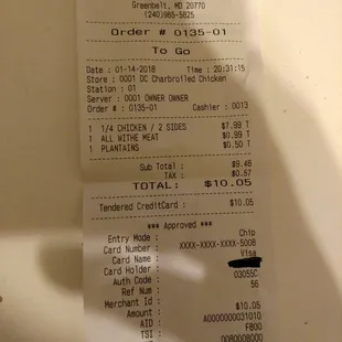 I had the quarter chicken meal with two sides but the final price before tax was not 6.99 according to the ad.