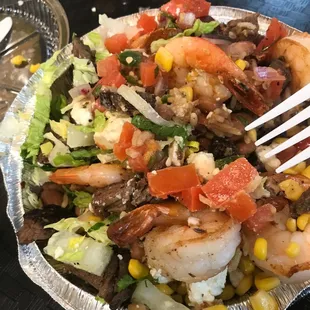 Stake and Shrimp Bowl Combo