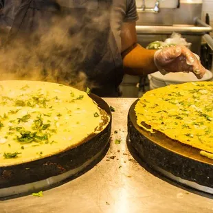 A peek into a dosa making moment.