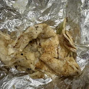 This was the chicken falafel wrap. It was tough