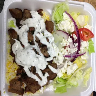 Gyro over rice