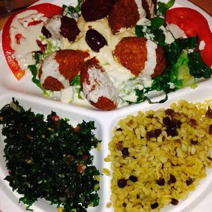 a plate of food on a table