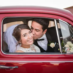 VW Bug Bride + Groom