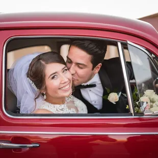 VW BUG tower district Fresno wedding