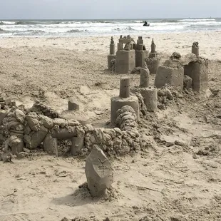 A sand castle city when we were done!