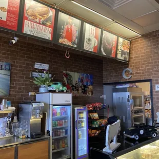 the inside of a restaurant