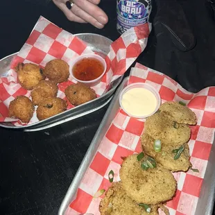 Green tomatoes and Hush Puppies
