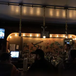 Mics hanging over the bar
