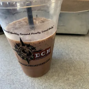 a cup of iced coffee