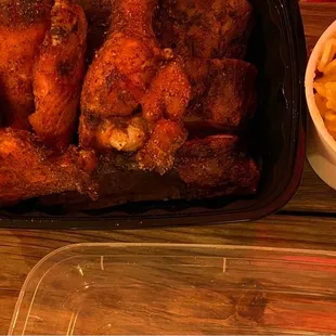 Ribs and Wings Combo with Mac and Jack Cheese