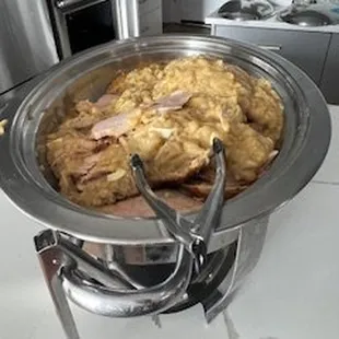 Turkey at the bottom was fine but the gunk on top was horrible.