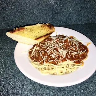 Thursday lunch special- spaghetti with meat sauce