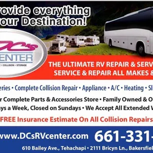 RV PART'S &amp; SERVICE