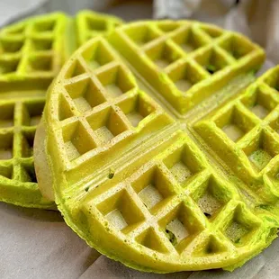 Coconut Pandan Waffle