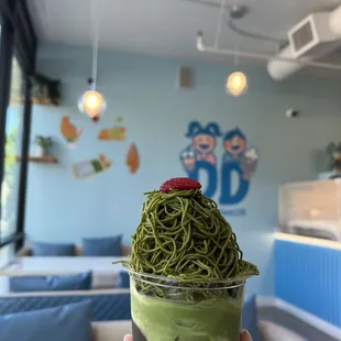Matcha mont blanc soft serve