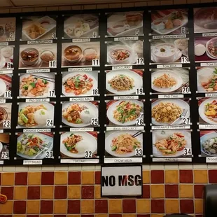 Visual menu at DD Thai