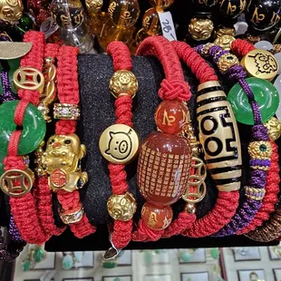 Other bracelets... that pig is cute!