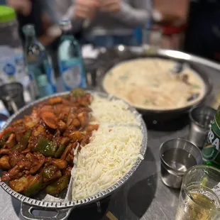 a plate of food on a table