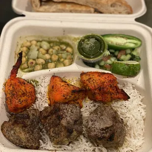 Combination kabob - chicken and beef