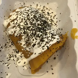 Kadu borani. Roasted butternut squash with garlic sour cream.