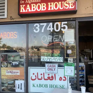 Exterior of restaurant