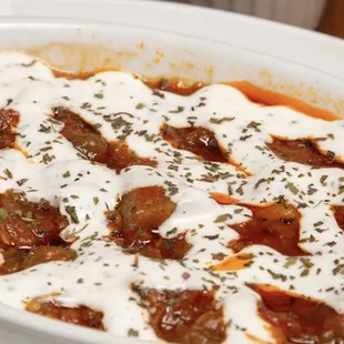 a dish of food