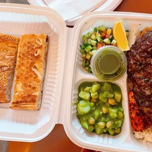 Triple Kabob $25.99 /combo of Tekka Beef Kabob, chicken kebob and Chaplee Kabob.