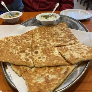 Bolani with potato as an appetizer