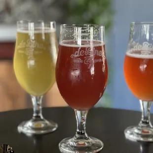 Dead Man&apos; s Curve, Wappy Sprayberry Reprise, Raspberry Peach Lemon (from left to right)