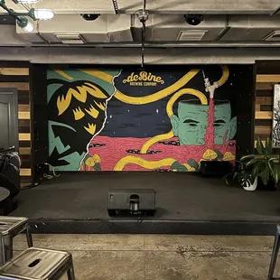 a stage set up for a performance