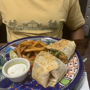 Burrito (it comes with fries)