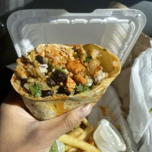 Burrito I loved the jalapeño they added.