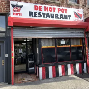 the front of the restaurant