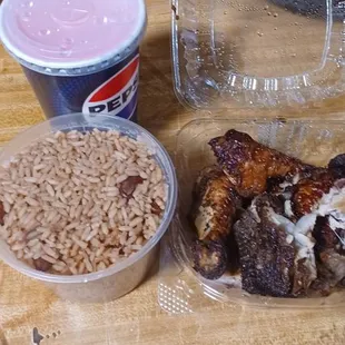 #1. Jerk Chicken Rice and Peas