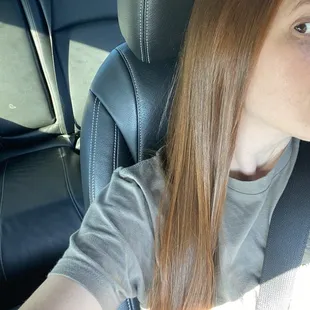 Immediately after my keratin treatment and cut