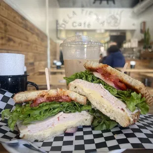 Sandwich De La Casa with an Horchata Latte