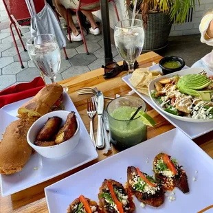 plates of food on a table