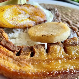 a close up of a plate of food
