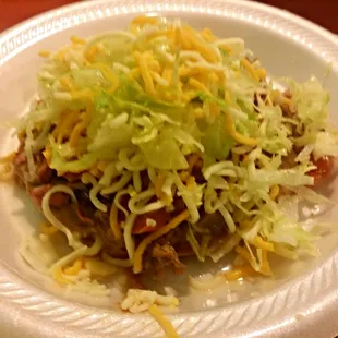 Beef tostada