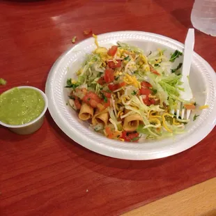 "5 Rolled Tacos w/Guacamole"