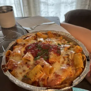 Penne with mushroom or meat sauce