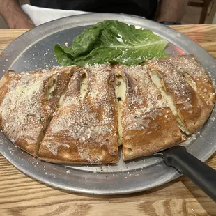 Mushroom calzone