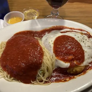 Chicken Parmigiana (Dinner with Angel Hair Pasta)