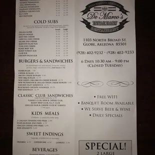 Menu 08.2019