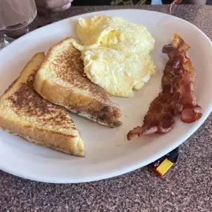 French Toast.. Two Eggs with Ham, Bacon or Sausage