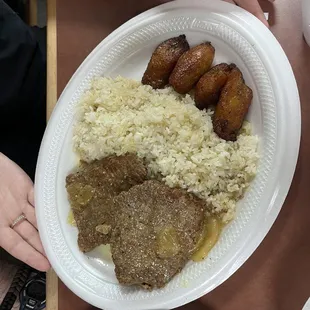 two plates of food on a table