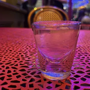 This was a free shot of their own tequila, compliments of the manager