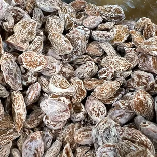 a pile of dried nuts