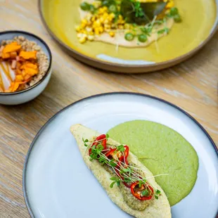 a plate of food on a table